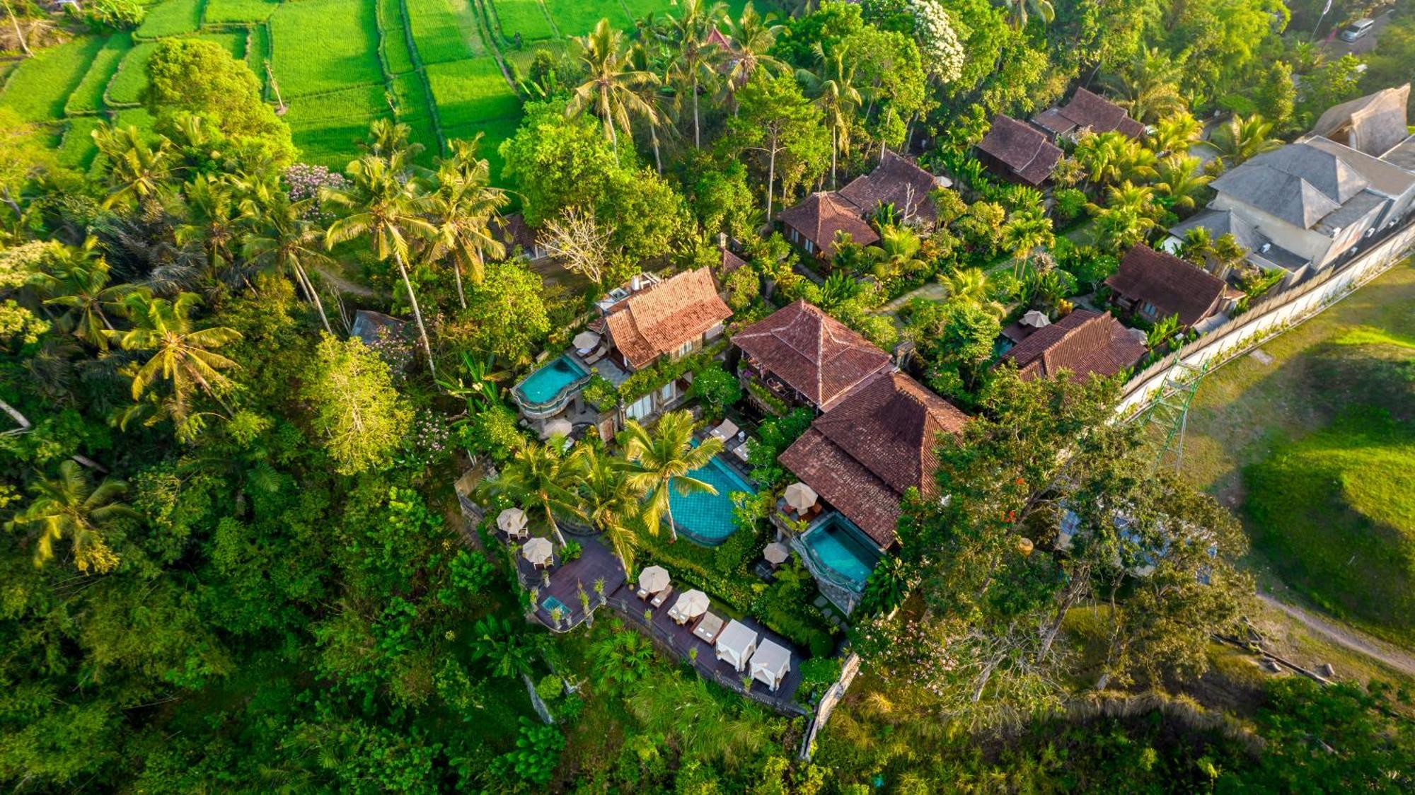 Pramana Watu Kurung Hotel Ubud  Ngoại thất bức ảnh Aerial view of the hotel
